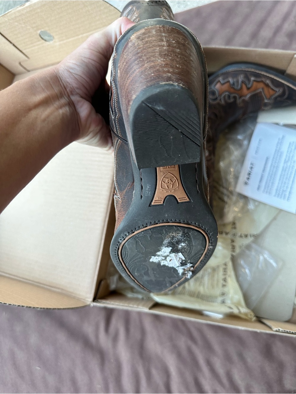 Ariat Women's Dandy Boots in Sassy Brown and Sand Hill Brown - Picture 3 of 5